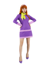 Daphne Cosplay Costume Outfit with Scarf Headband