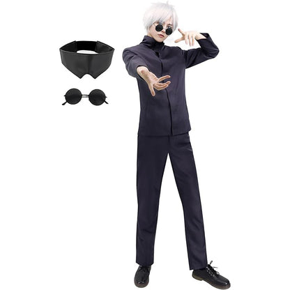Gojo Satoru Cosplay Costume Uniform Ouitfit with Blindfold