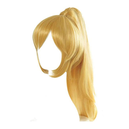 Women Bowsette Blonde Wig With Ponytail Clip