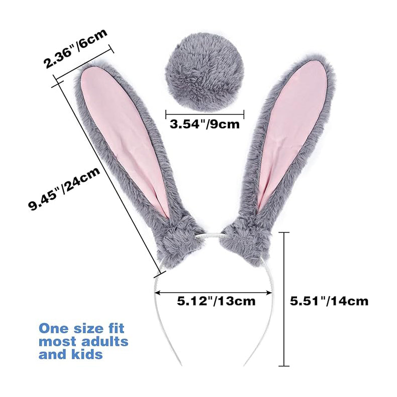 Judy Hopps Cosplay Bunny Ears Headband and Tails