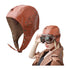 Women Steampunk PU Leather Aviator Hat Pilot Cap with Ear Flaps