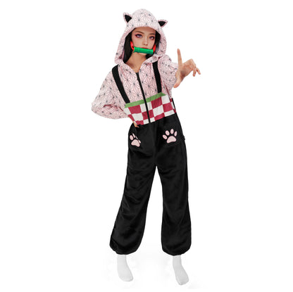 Women Kamado Cosplay Pajamas for Halloween