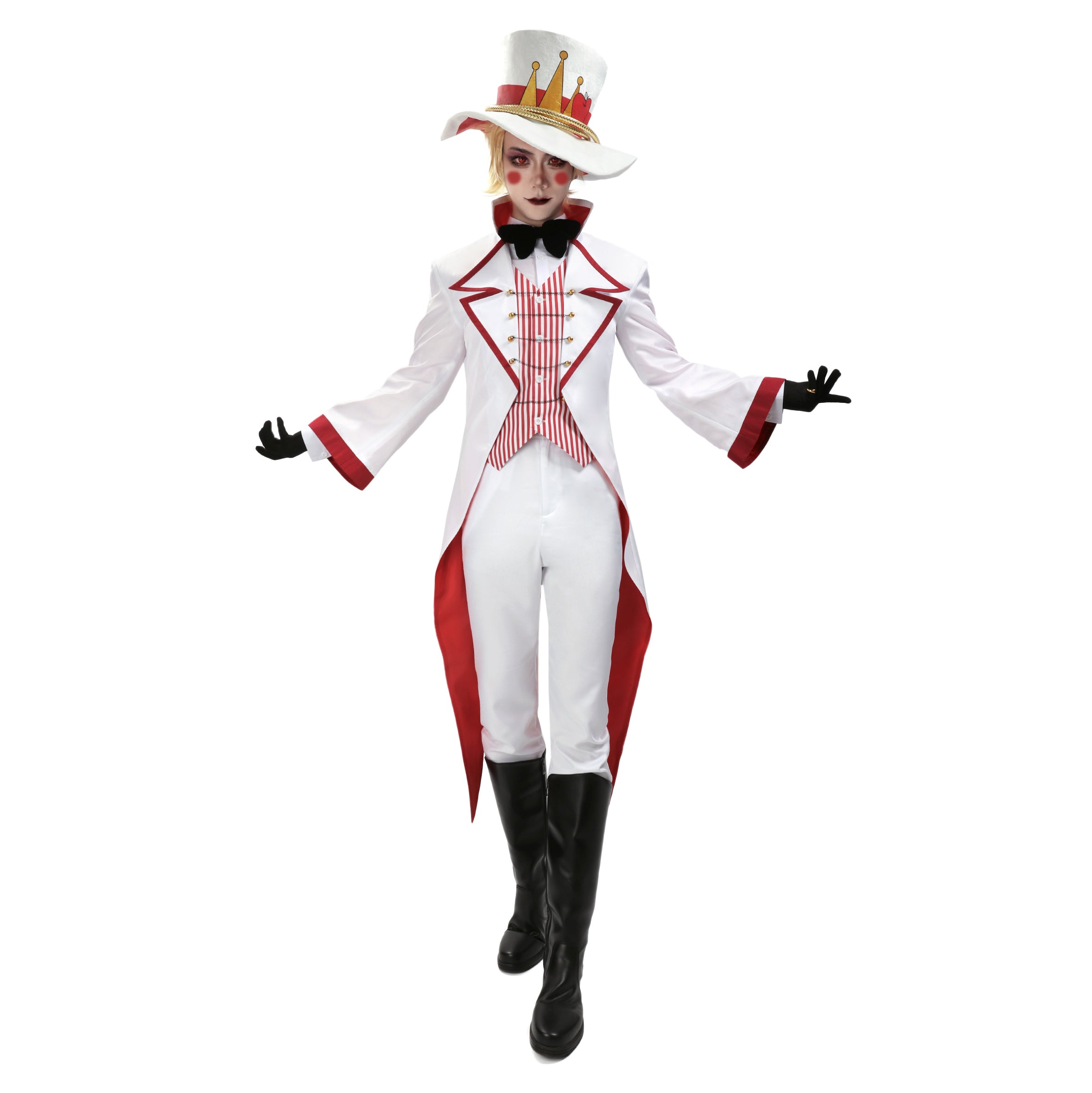 Lucifer Cosplay Costume With Tuxedo Coat Vest Pants Men Full Set Outfit for Halloween