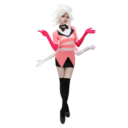 Angel Dust Cosplay Costume Women Outfit Full Set for Halloween