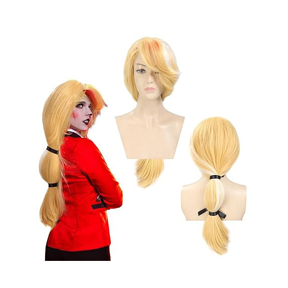 Charlie Morningstar Cosplay Wig With Two Black Headbands Women Halloween Party Costume Accessories