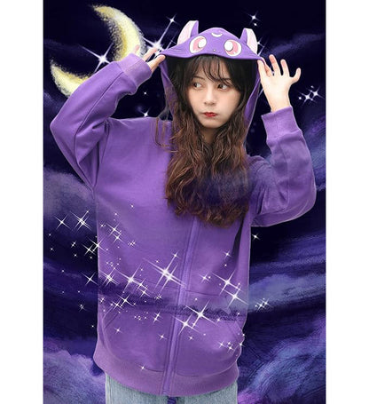  Sailor Luna Cosplay Hoodie Purple