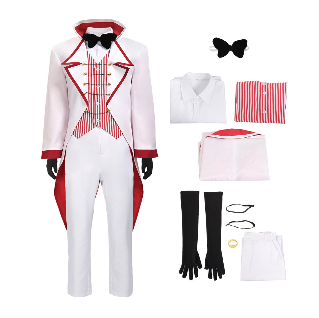 Lucifer Cosplay Costume With Tuxedo Coat Vest Pants Men Full Set Outfit for Halloween