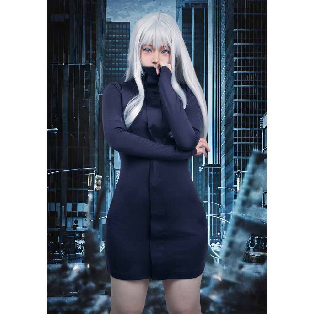 DAZCOS Gojo Satoru Female Version Bodycon Dress with Glasses