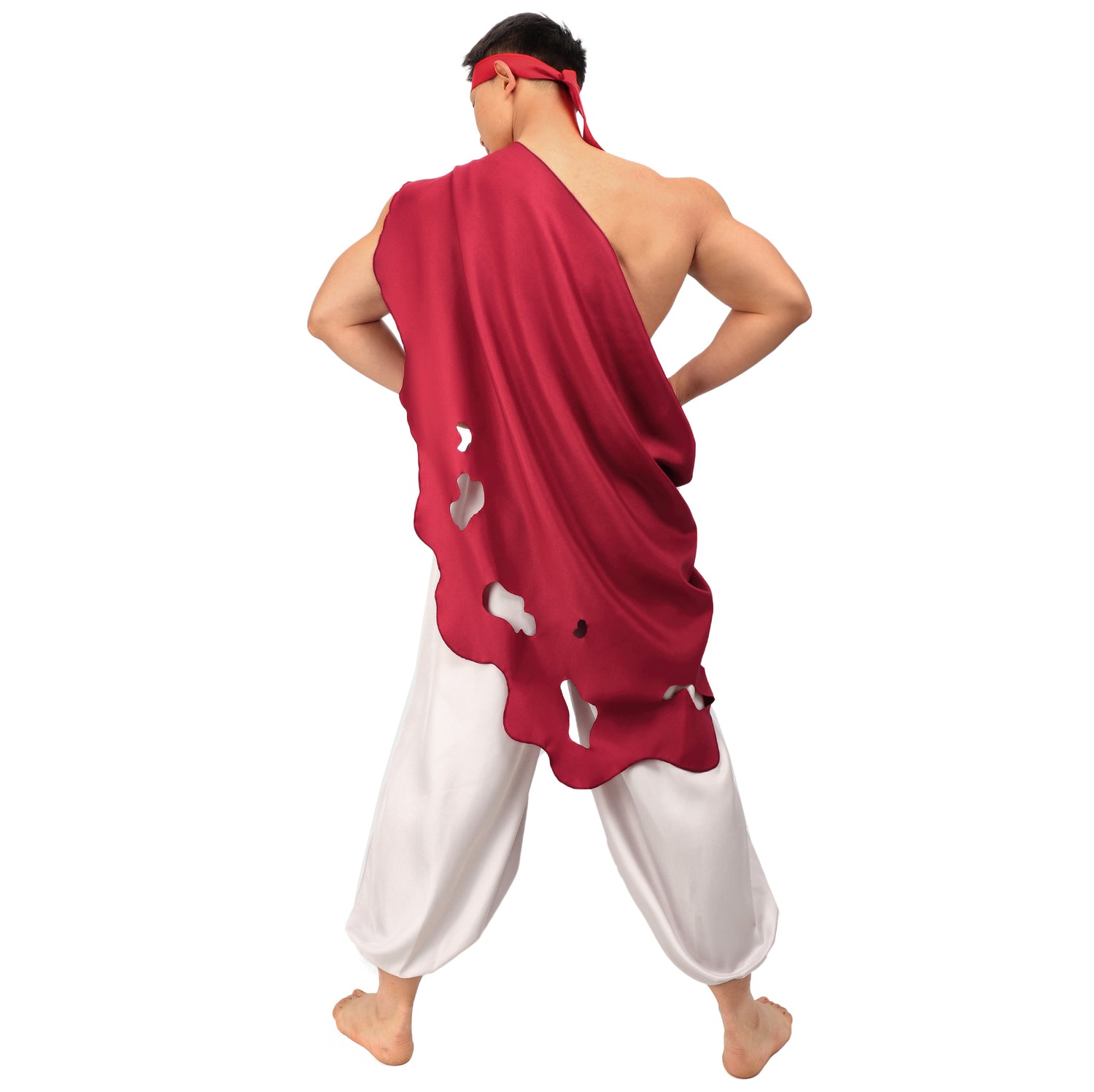 Game Fighter Kasaya Robe Cloak Headband Cosplay Costume