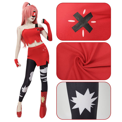 Women Cherri Bomb Cosplay Costume With Gloves Eye Mask Shoes Cover Full Set Outfit