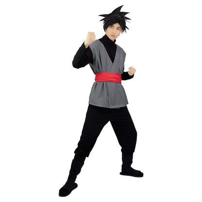 Men Kung Fu Suit Black Cosplay Costume Anime Set