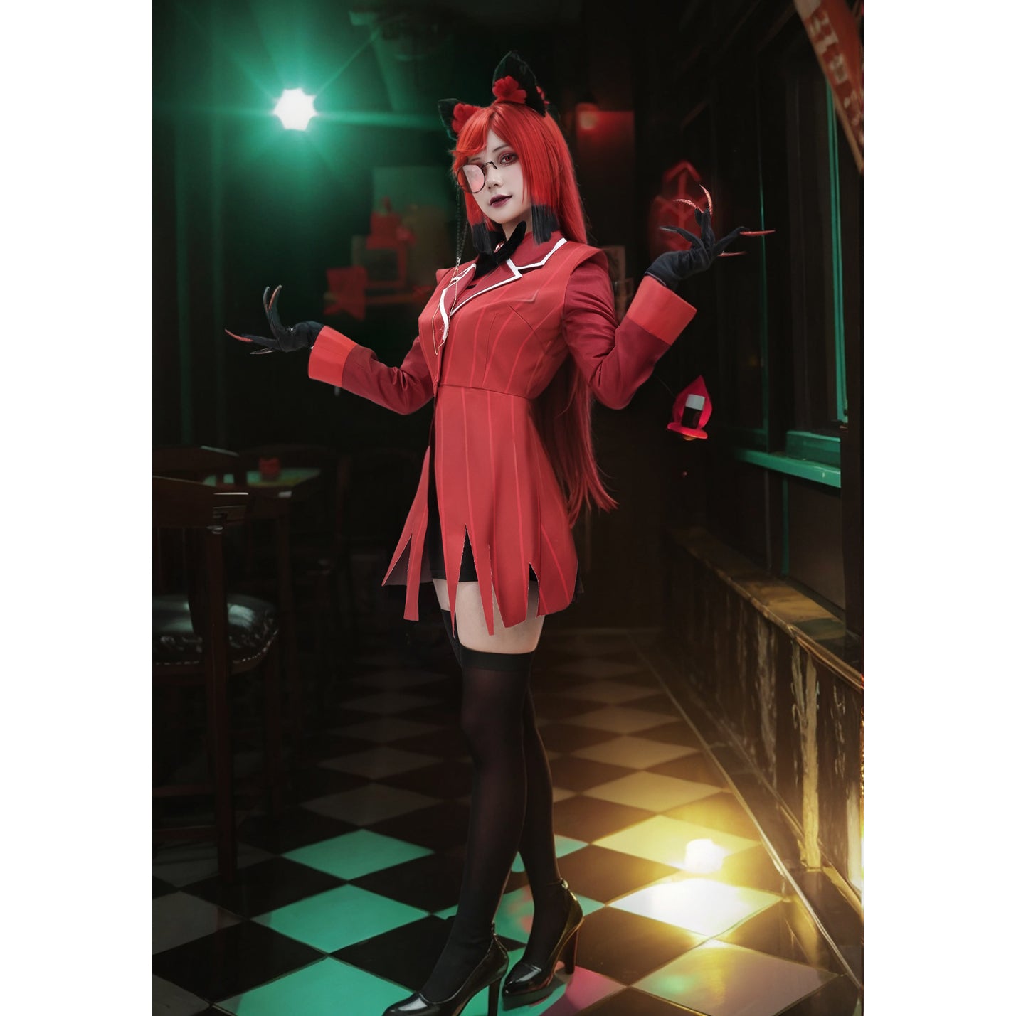 Women Alastor Cosplay Costume Full Set Outfit for Halloween