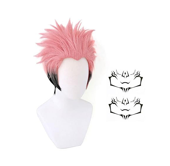Yuji Itadori Cosplay Wig for Anime Costume Pink
