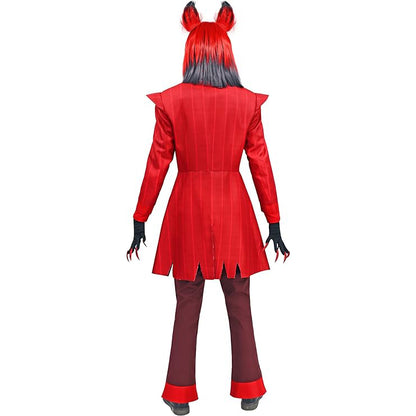 Red Cosplay Costume Jacket Outfits with Tie and Glove