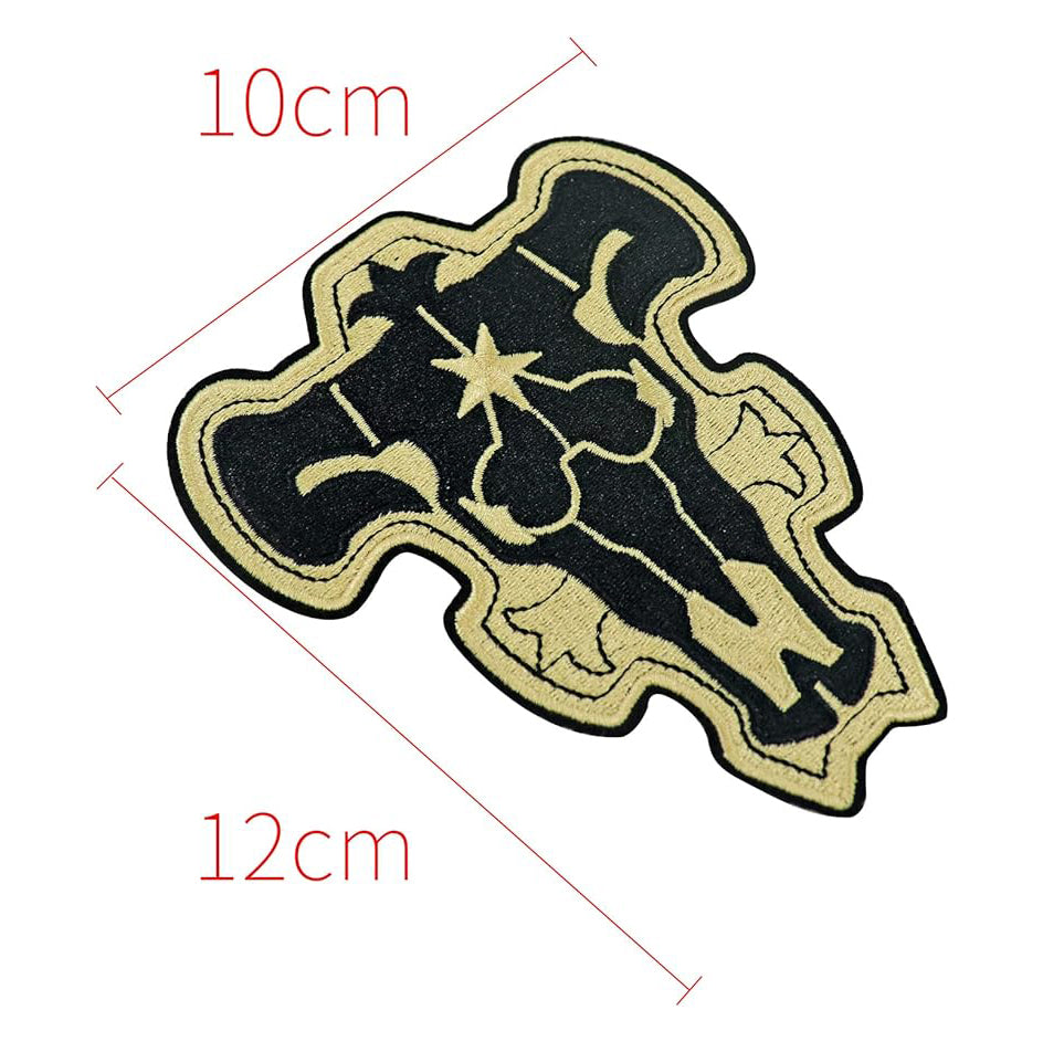 Embroidery Badge Black Patch Garment Applique Cosplay Accessory