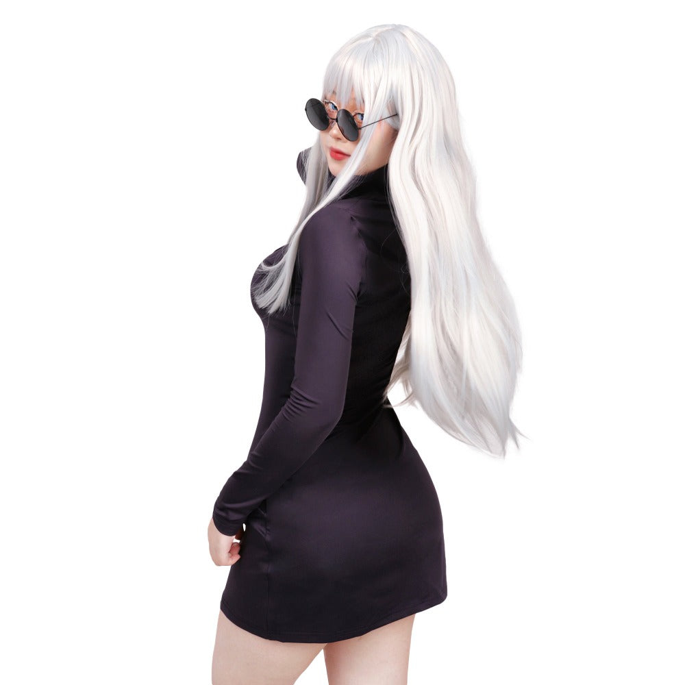 Female Gojo Satoru Cosplay Available With Bodycon Dress Glasses