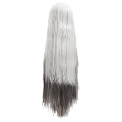 Vaggie Cosplay Wig Long Straight Grey Hair Costume Accessories for Women
