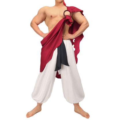 Game Fighter Kasaya Robe Cloak Headband Cosplay Costume