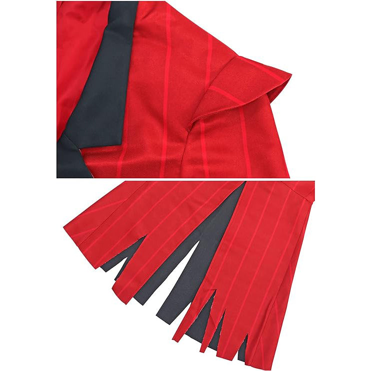 Red Cosplay Costume Jacket Outfits with Tie and Glove