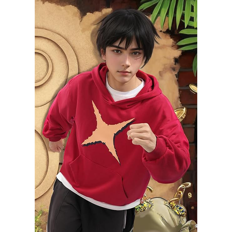 Luffy Hoodie Cosplay Men Red Hoodie