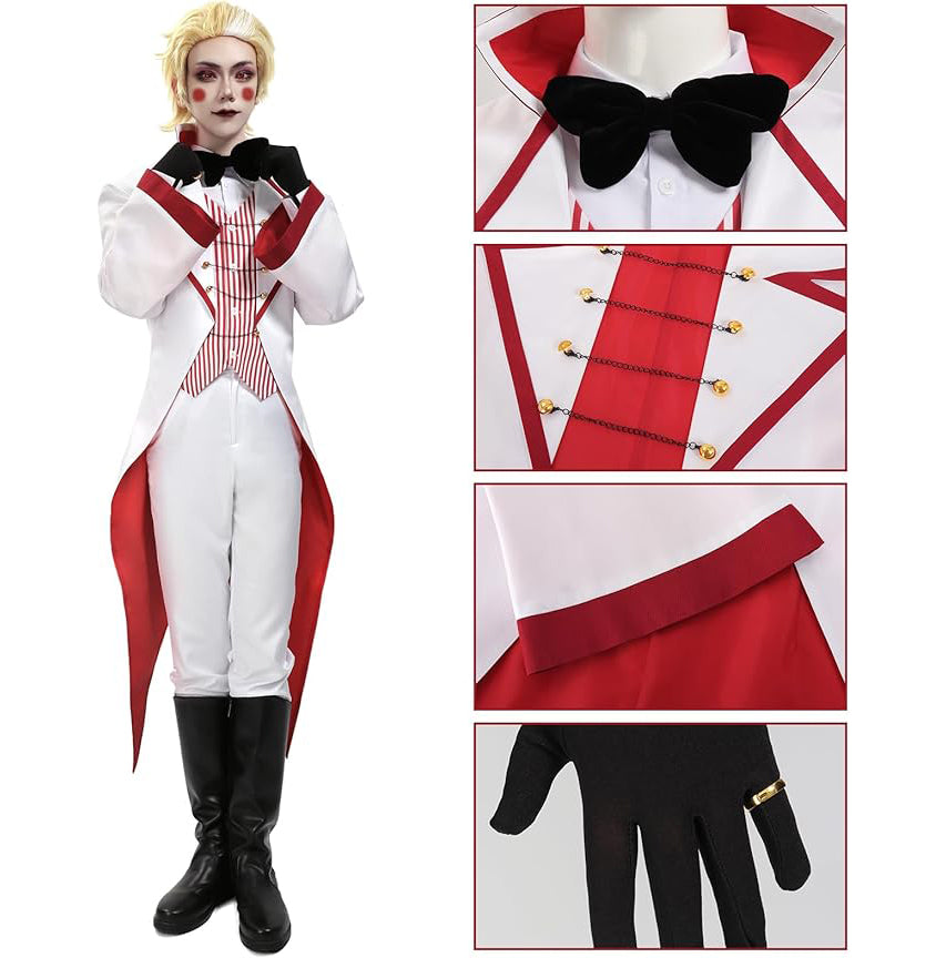 Lucifer Cosplay Costume With Tuxedo Coat Vest Pants Men Full Set Outfit for Halloween