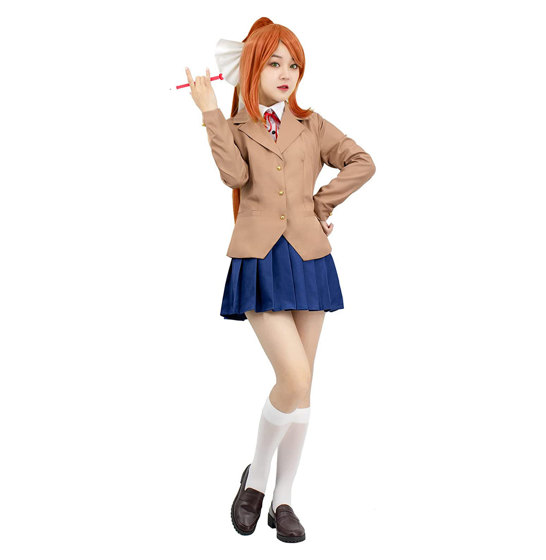 Doki Doki Monika Cosplay Costume Full Set