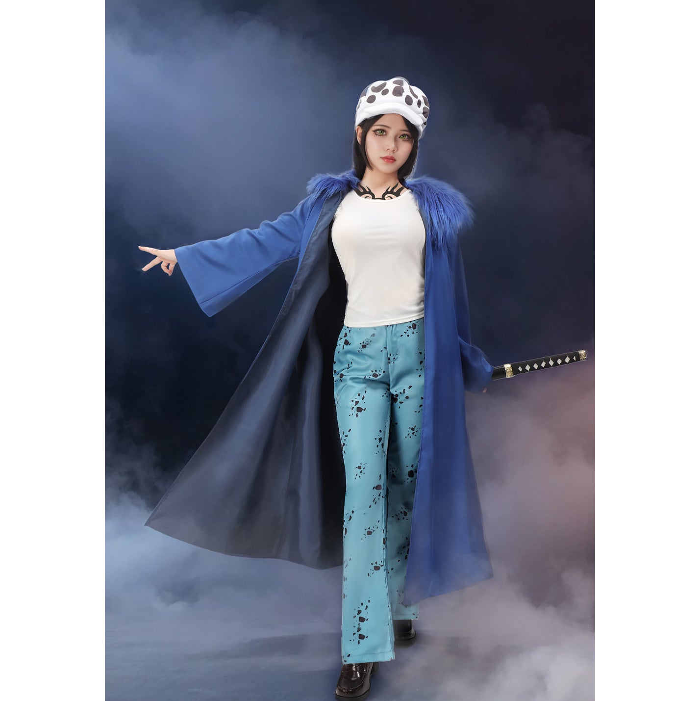 Women Water Law Cosplay Costume Full Set Outfit for Halloween