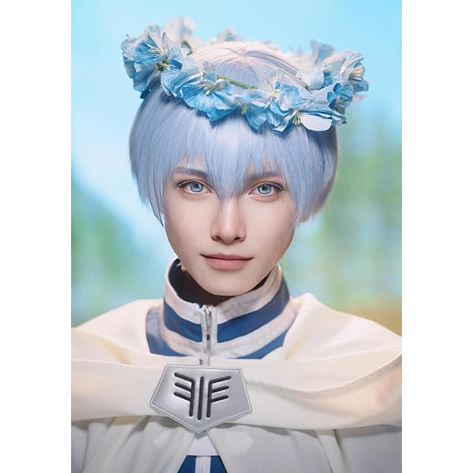 Cosplay Wig with Bangs for Frieren Costume Party