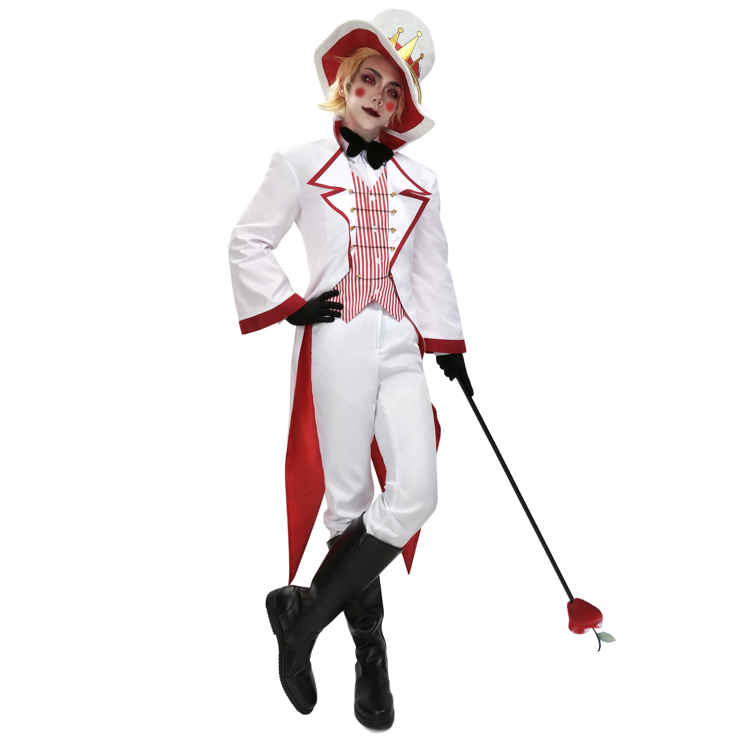 Lucifer Cosplay Costume With Tuxedo Coat Vest Pants Men Full Set Outfit for Halloween