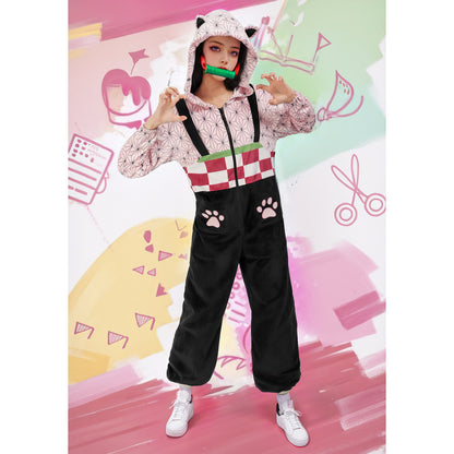 Women Kamado Cosplay Pajamas for Halloween