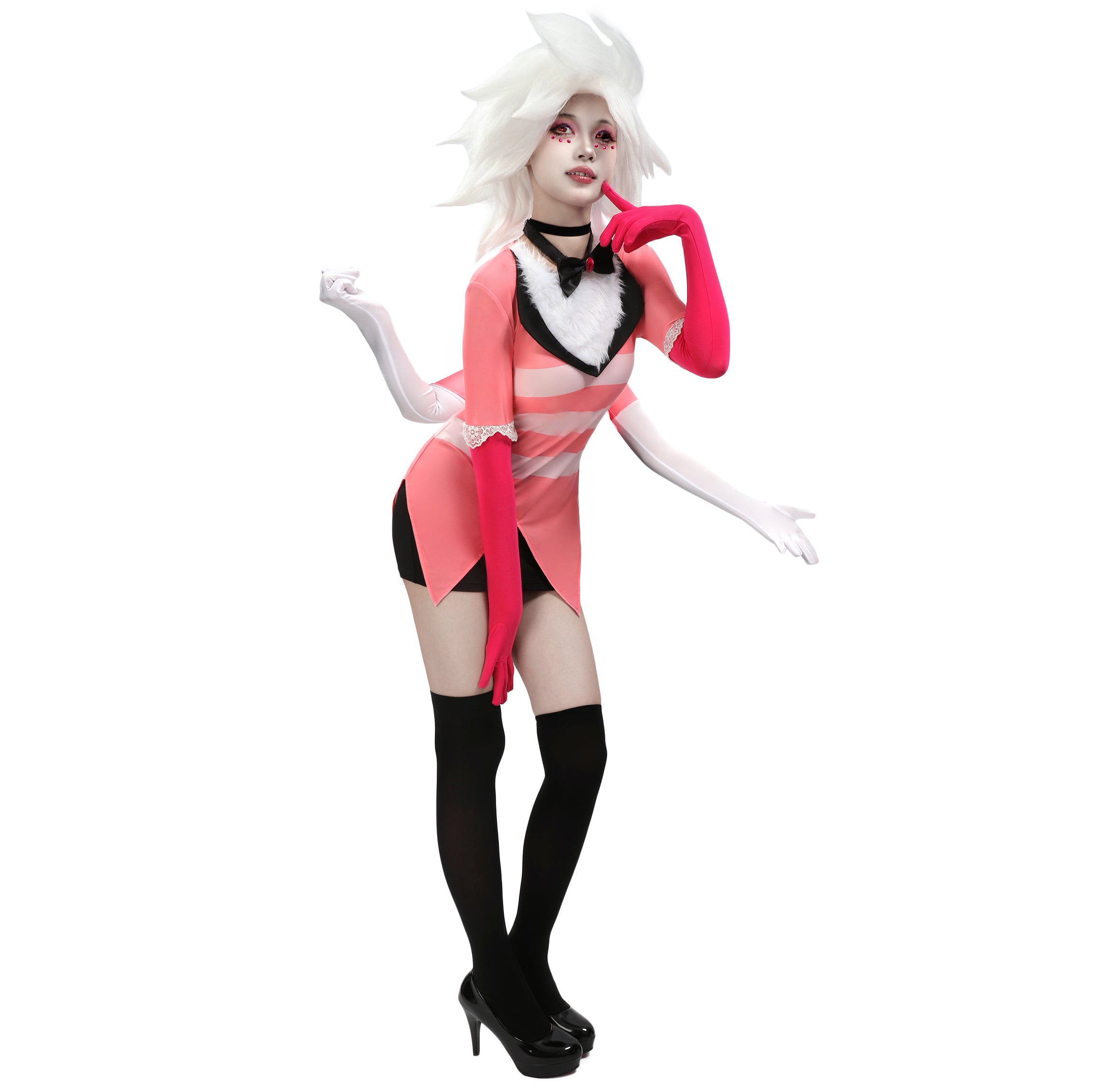 Angel Dust Cosplay Costume Women Outfit Full Set for Halloween