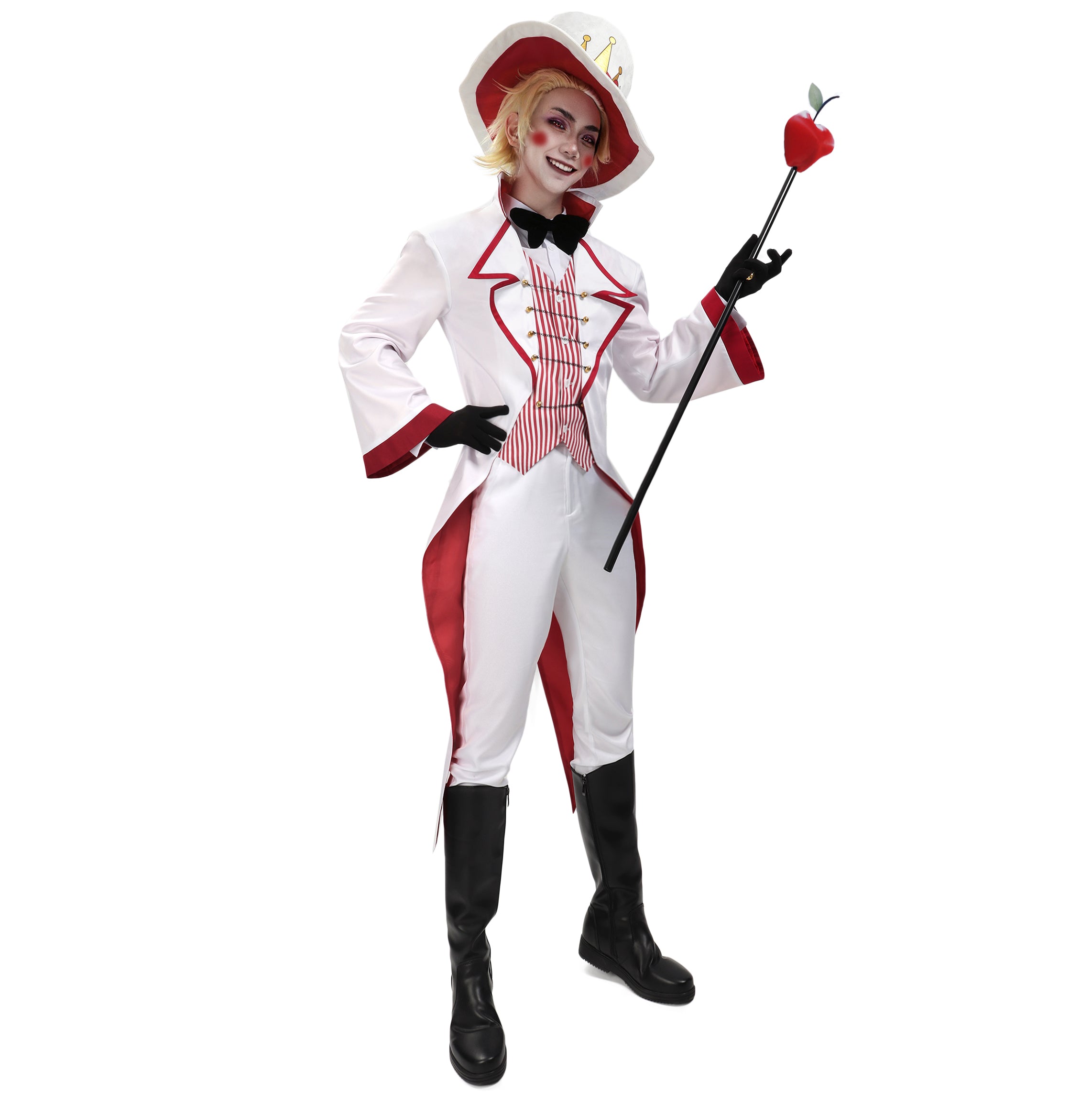 Lucifer Cosplay Costume With Tuxedo Coat Vest Pants Men Full Set Outfit for Halloween