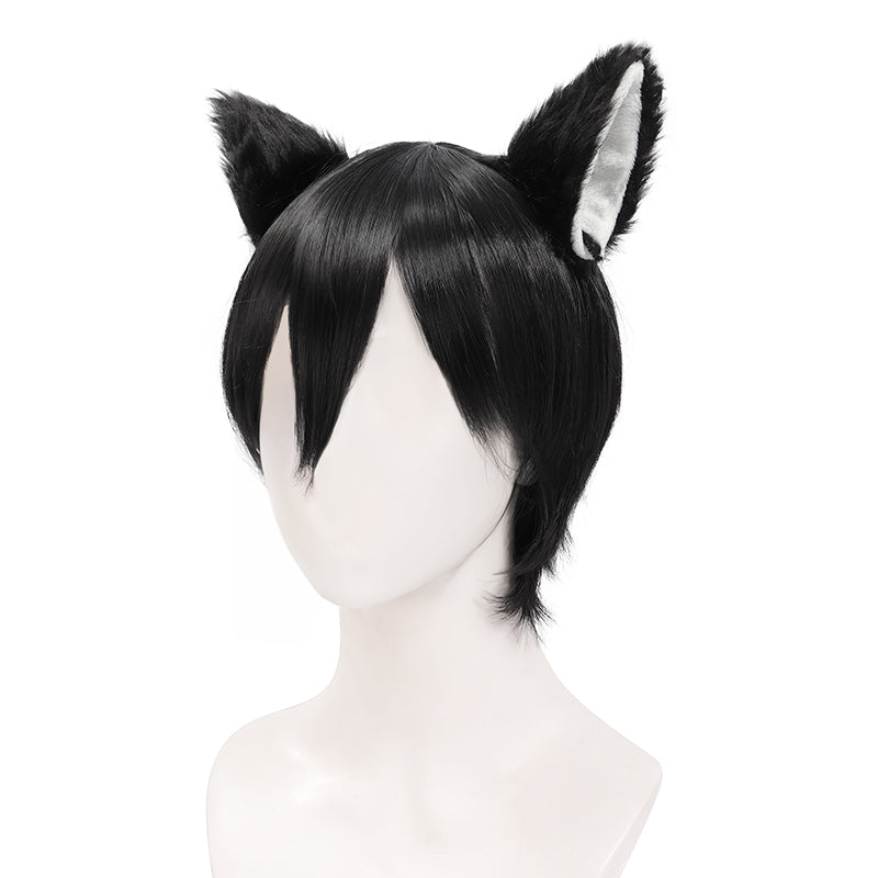 Izutsumi Cosplay Wig with Cat Ears Headband for Halloween Party