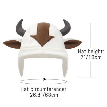 Men Women Furry Bucket Hat with Ears Horns Unisex Fluffy Comfort Warm Cap Cosplay Hat