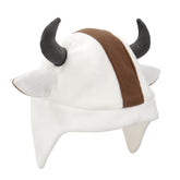 Men Women Furry Bucket Hat with Ears Horns Unisex Fluffy Comfort Warm Cap Cosplay Hat