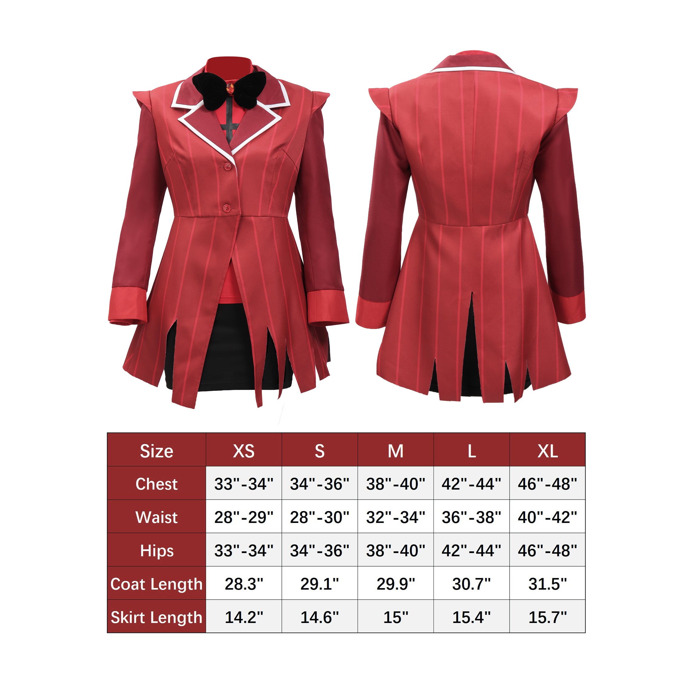 Women Alastor Cosplay Costume Full Set Outfit for Halloween