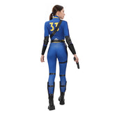 Women Lucy 33 Dweller Cosplay Bodysuit Costume Jumpsuit Blue Outfit for Halloween