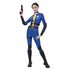 Women Lucy 33 Dweller Cosplay Bodysuit Costume Jumpsuit Blue Outfit for Halloween