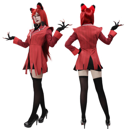 Women Alastor Cosplay Costume Full Set Outfit for Halloween