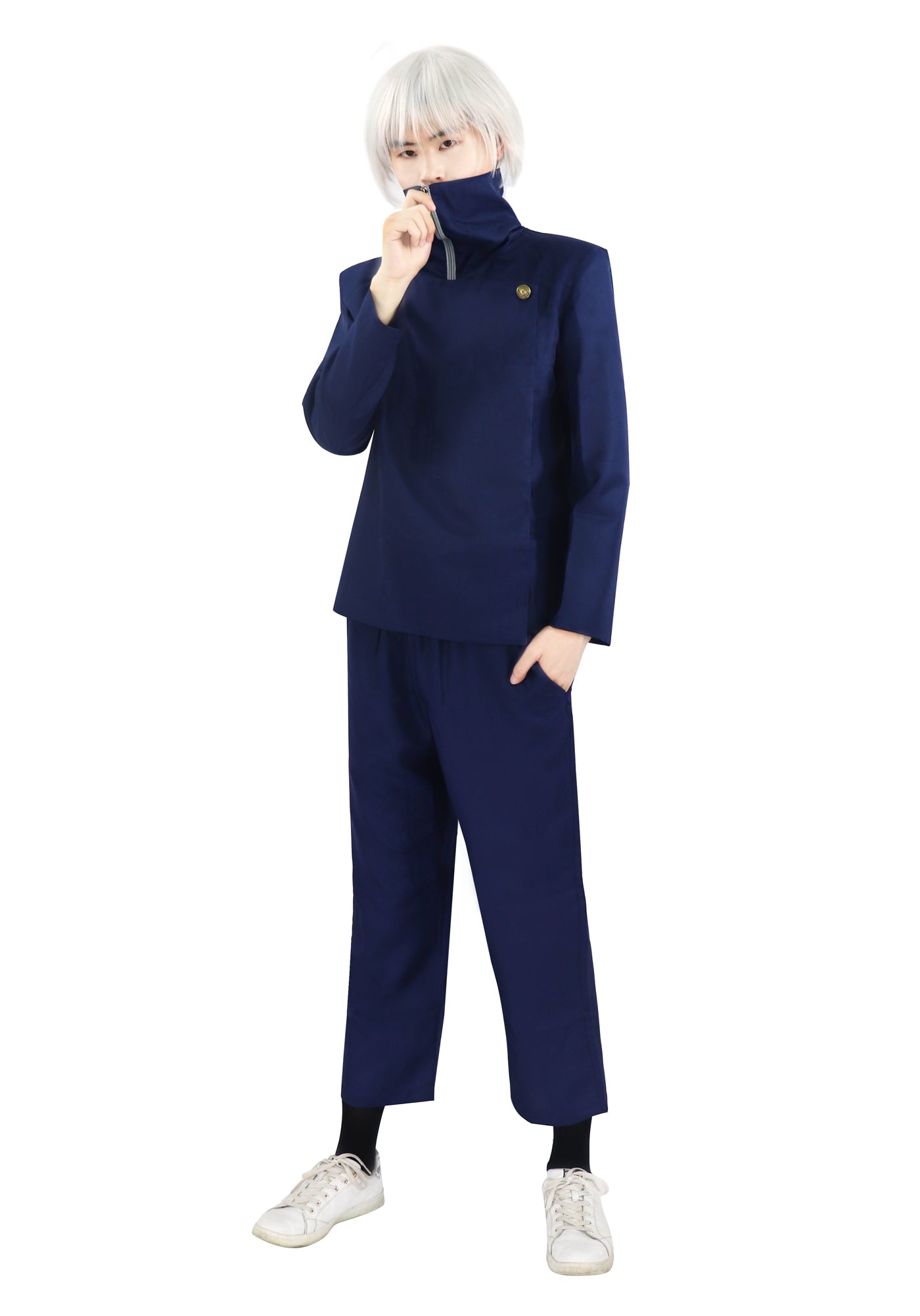 DAZCOS US Size Toge Inumaki Cosplay Costume High collar Jacket Pants