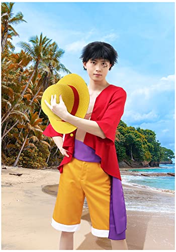 One Piece Wano Country Arc Monkey D Luffy Black Cosplay Wig