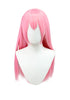 Gotou Hitori Long Straight Pink Cosplay Wig
